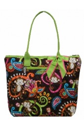 Small Quilted Tote Bag-MON1515/LIME